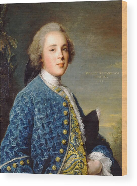 Jean-marc Nattier Wood Print featuring the painting Young Boy Percy Wyndham #1 by MotionAge Designs