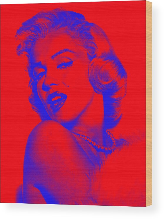 Marilyn Monroe Wood Print featuring the mixed media Marilyn Monroe Collection #10 by Marvin Blaine