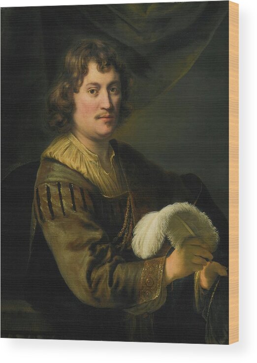 Ferdinand Bol Dordrecht 1616 - 1680 Amsterdam Portrait Of A Man Wood Print featuring the painting Portrait Of A Man by MotionAge Designs