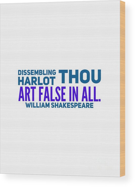 William Wood Print featuring the digital art William Shakespeare, Insults and Profanities #18 by Esoterica Art Agency