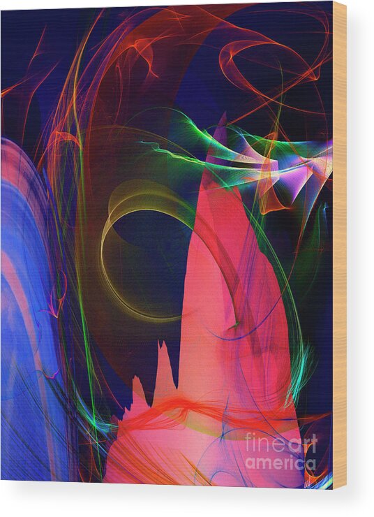 Nag004802b Wood Print featuring the digital art Tell it on a Mountain #3 by Edmund Nagele FRPS