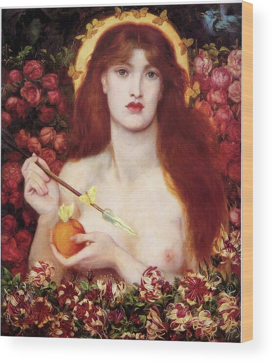 Venus Wood Print featuring the painting Venus Verticordia by Dante Gabriel Rossetti