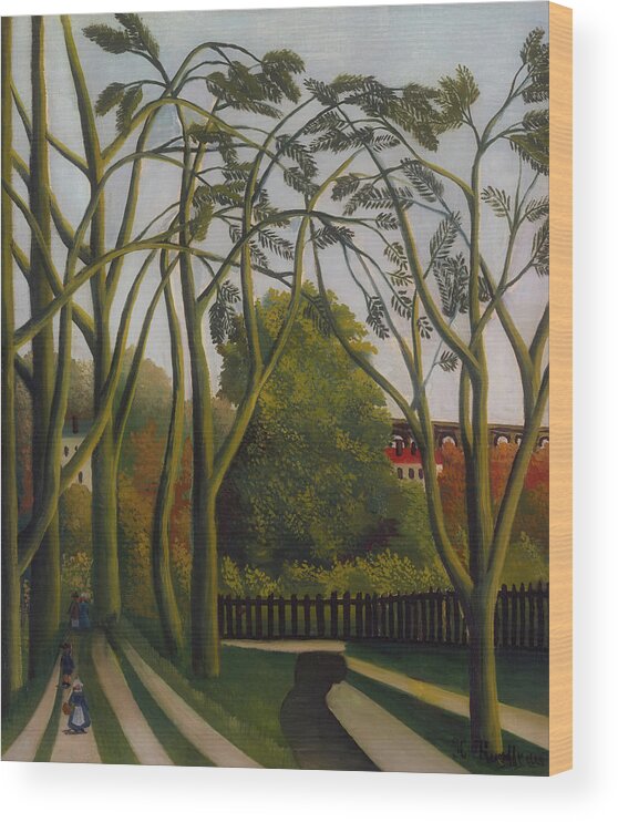 Painting Wood Print featuring the painting The Banks Of The Bievre Near Bicetre #3 by Mountain Dreams