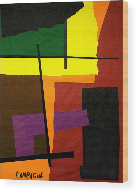 Cut Paper Wood Print featuring the tapestry - textile Untitled #4 by Teddy Campagna