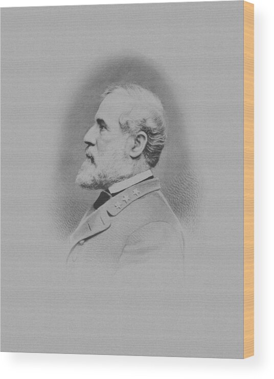 General Lee Wood Print featuring the mixed media General Robert E Lee #1 by War Is Hell Store
