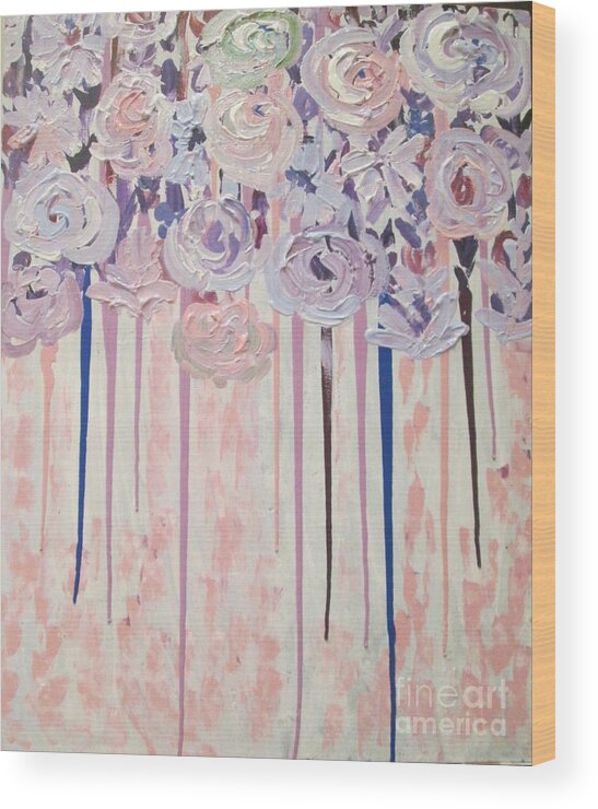 Flowers Wood Print featuring the painting A Floral Point by Jennylynd James