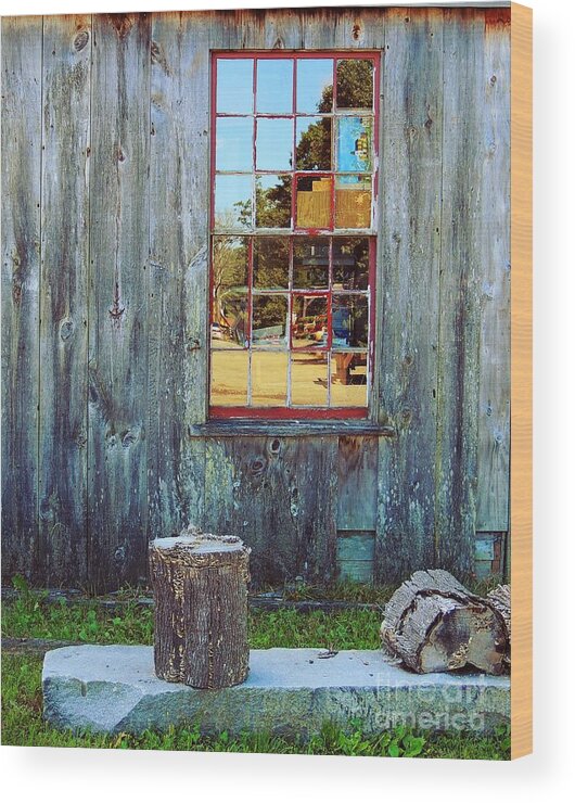 Reflection Wood Print featuring the photograph A View From The Inside by Marcia Lee Jones