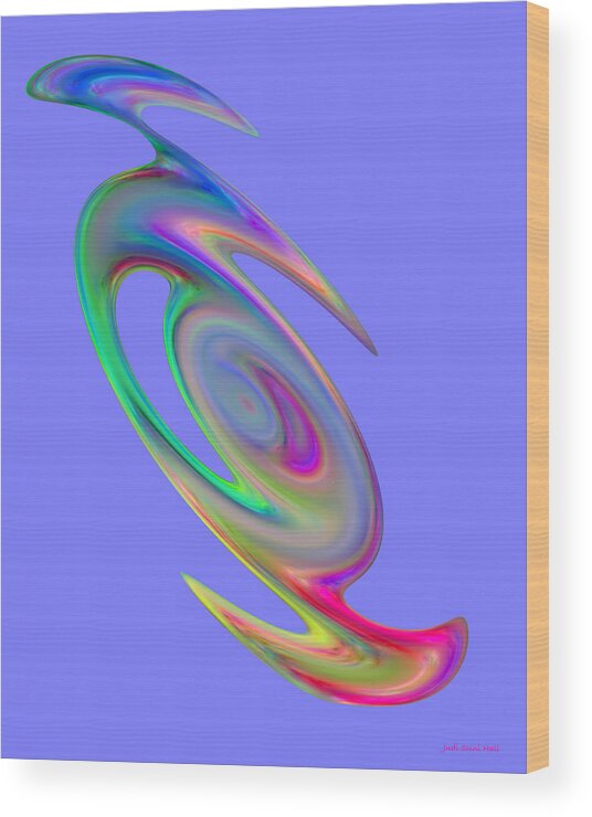 Abstract 403 Wood Print featuring the digital art Abstract 403 by Judi Suni Hall