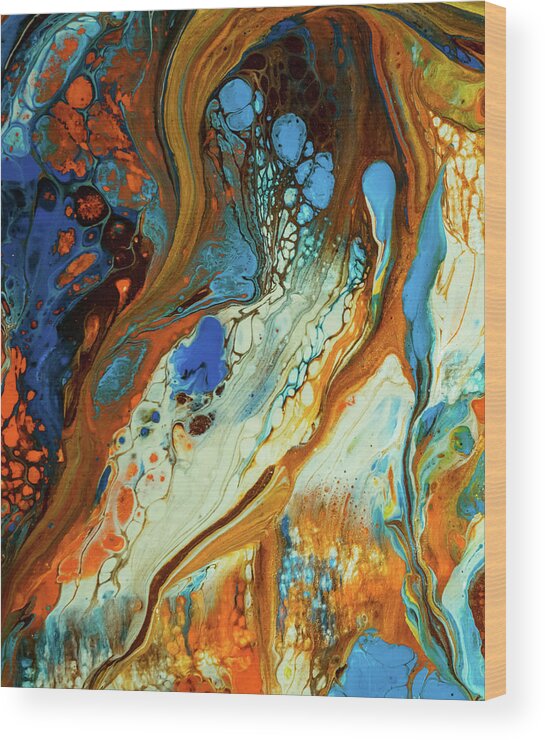 Liquid Abstract Wood Print featuring the photograph Liquid abstract #3 by Lilia S