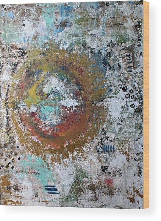 Abstract Painting Wood Print featuring the painting Abstract Paintng by Alma Yamazaki