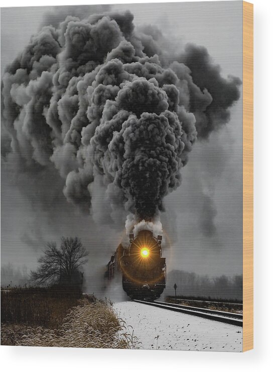 Polar Express Wood Print featuring the photograph All Aboard the Polar Express by Joe Holley