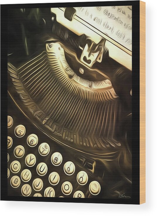 Old Typewriter Wood Print featuring the photograph Almost A Memory by Peggy Dietz