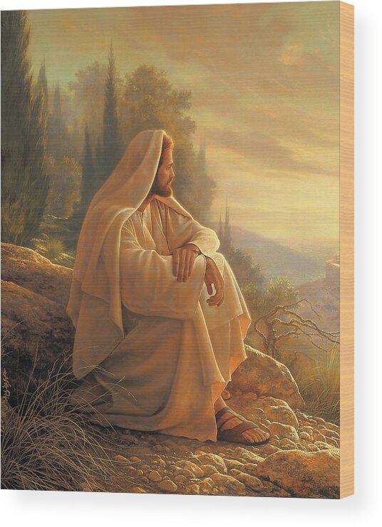 Alpha Wood Print featuring the painting Alpha and Omega by Greg Olsen