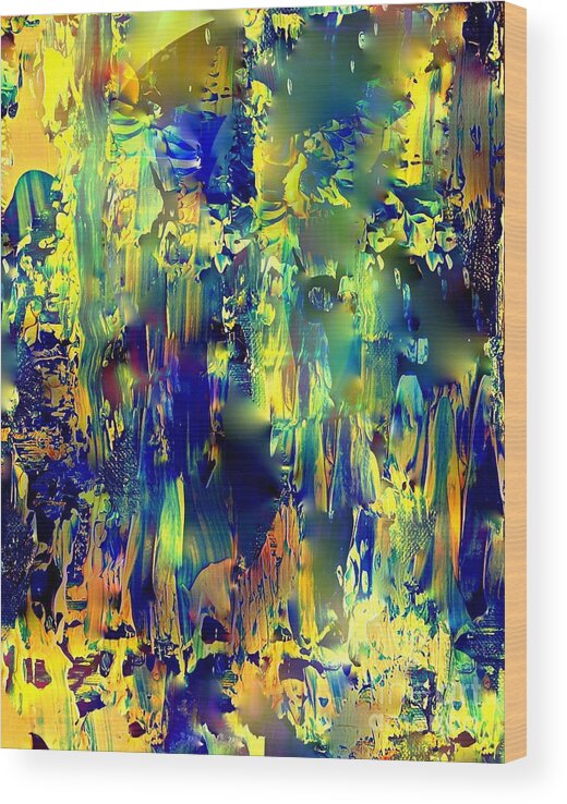Painting-abstract Acrylic Wood Print featuring the mixed media Anticipation by Catalina Walker