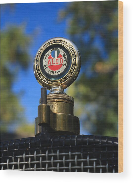 Alco Wood Print featuring the photograph Antique Radiator Temperature Gauge by David Smith
