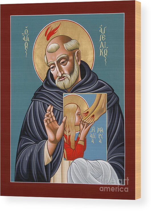 Beato Fra Angelico Wood Print featuring the painting Beato Fra Angelico -Patron of Artisits 126 by William Hart McNichols