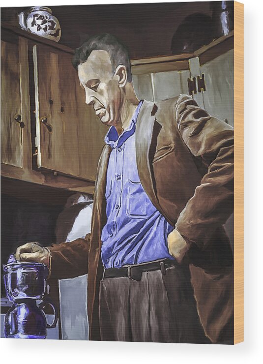Painting Wood Print featuring the painting Bill Wilson by Rick Mosher