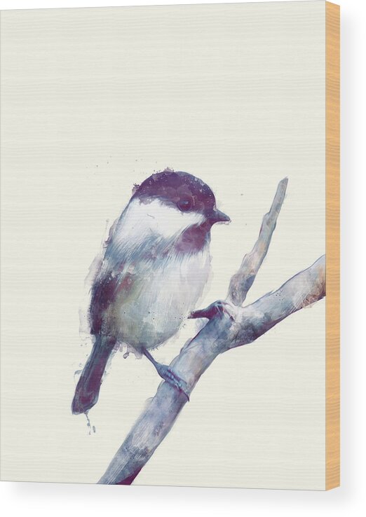 Bird Wood Print featuring the painting Bird // Trust by Amy Hamilton