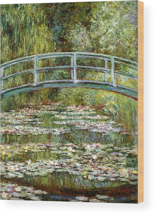 Post Modern Wood Print featuring the digital art Blend 11 Monet by David Bridburg