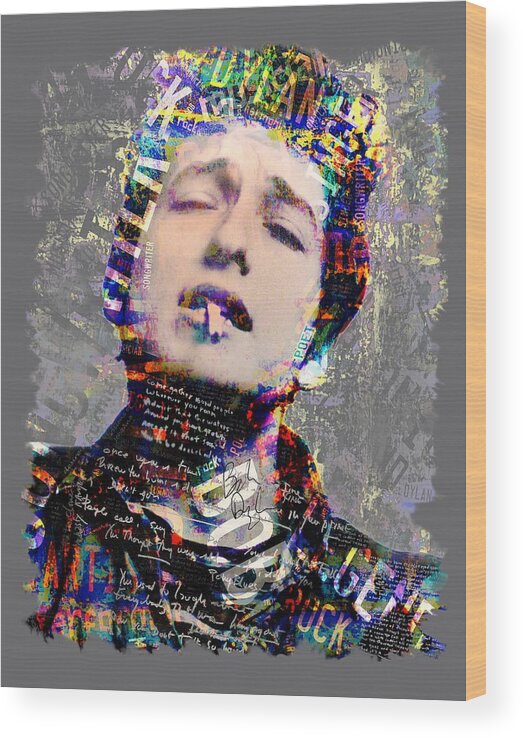 Dylan Wood Print featuring the digital art Bob by Mal Bray