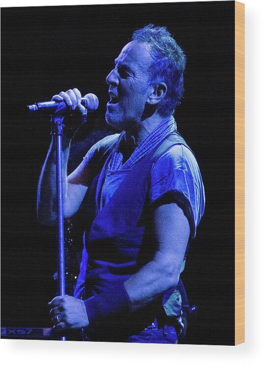  Wood Print featuring the photograph Bruce Springsteen-Penn State 4-18-16 by Jeff Ross
