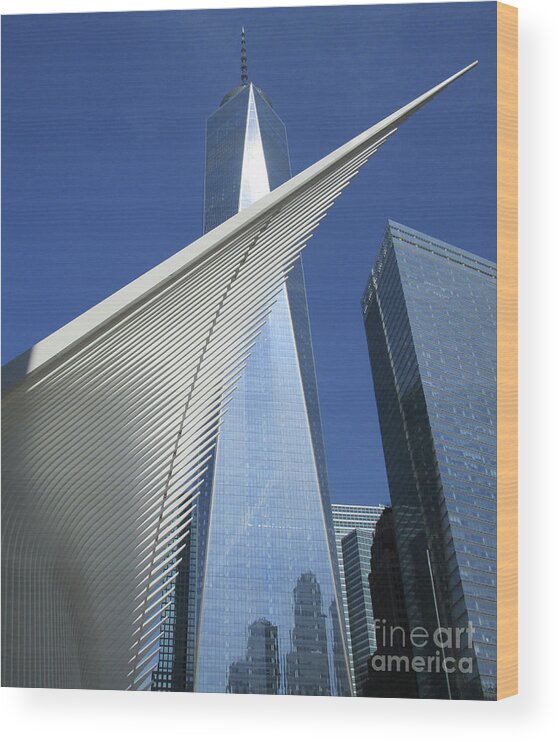 Calatrava Wood Print featuring the photograph Calatrava New York 9 by Randall Weidner