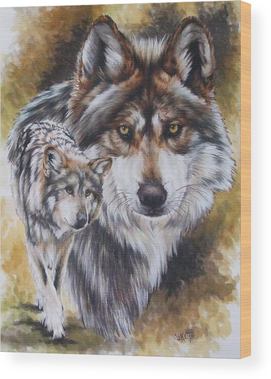 Wildlife Wood Print featuring the mixed media Callidity by Barbara Keith