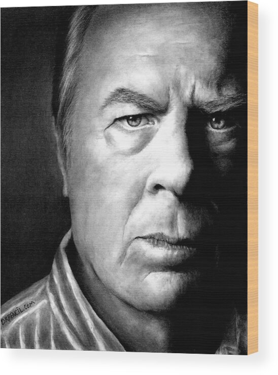 Michael Mckean Wood Print featuring the drawing Chuck McGill by Rick Fortson
