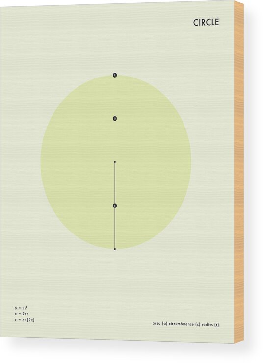 Geometric Wood Print featuring the digital art Circle by Jazzberry Blue