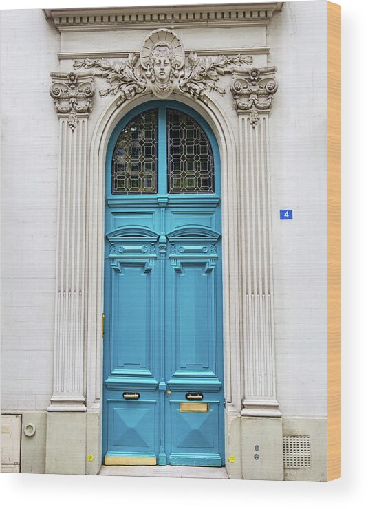 Door Photography Wood Print featuring the photograph Doors NO. 4 - Paris, France by Melanie Alexandra Price