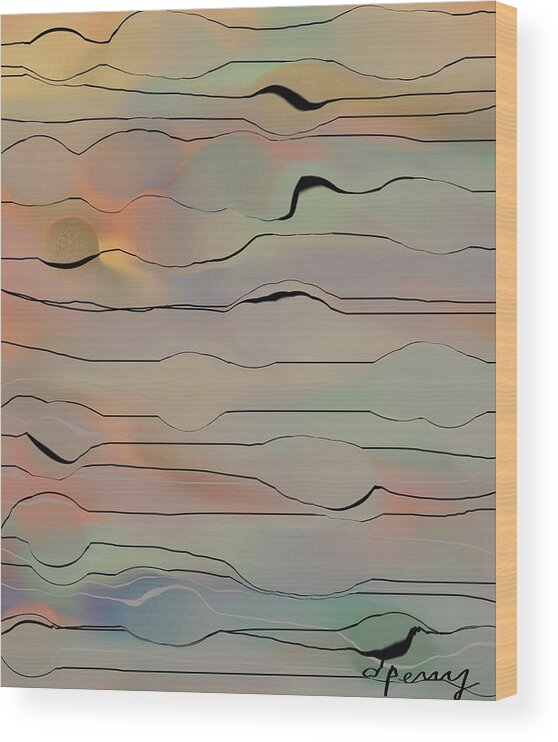 Pastel Art Wood Print featuring the digital art Dreams by D Perry