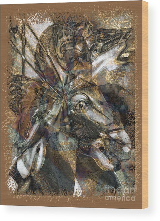 Horse Wood Print featuring the digital art Equus by Chuck Brittenham