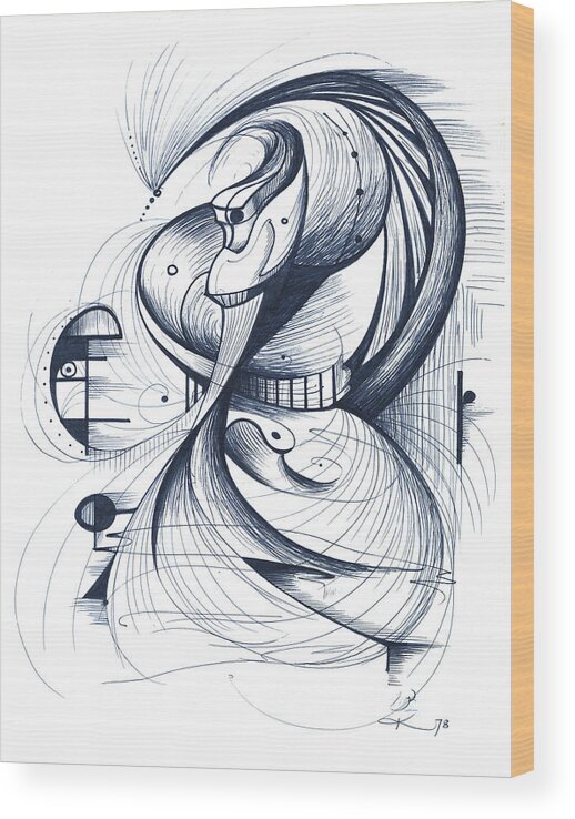 Dancer Wood Print featuring the digital art Flamenco Dancer by Nicholas Burningham