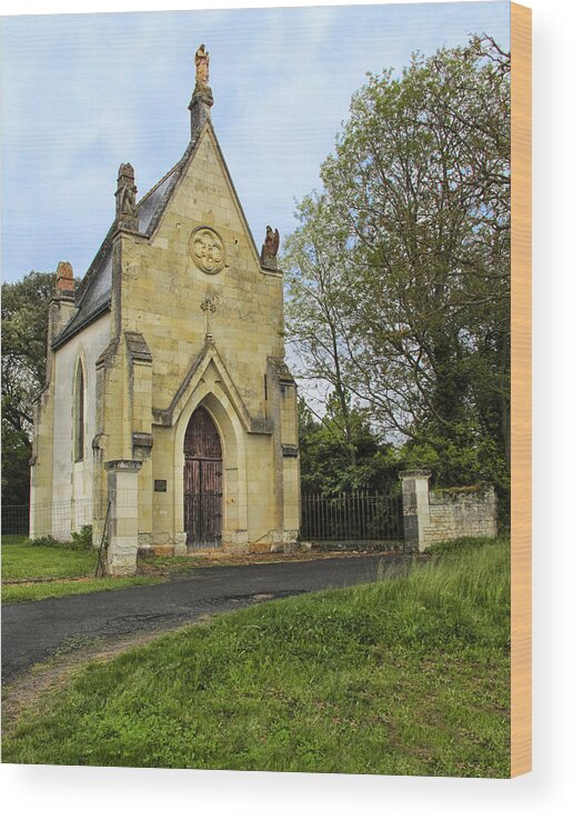 Church Wood Print featuring the photograph French Country Church by Dave Mills