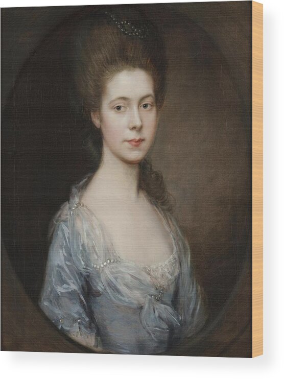 Thomas Gainsborough English 1727 - 1788 Mrs. George Oswald Wood Print featuring the painting George Oswald by Thomas