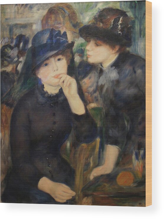 Female Portrait Wood Print featuring the painting Girls in Black by Pierre Auguste Renoir