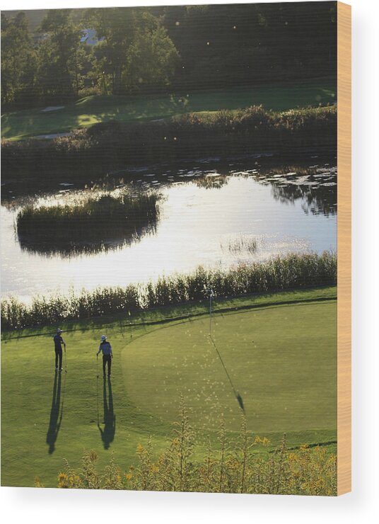 Golf Wood Print featuring the photograph Golf - Puttering Around by Jason Nicholas