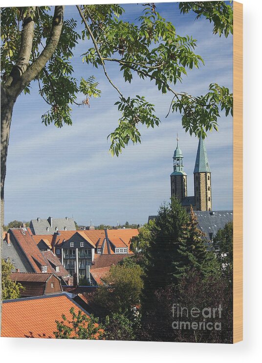 Prott Wood Print featuring the photograph Goslar old town 1 by Rudi Prott