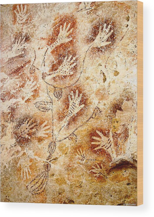 Gua Tewet Wood Print featuring the digital art Gua Tewet - Tree of Life by Weston Westmoreland