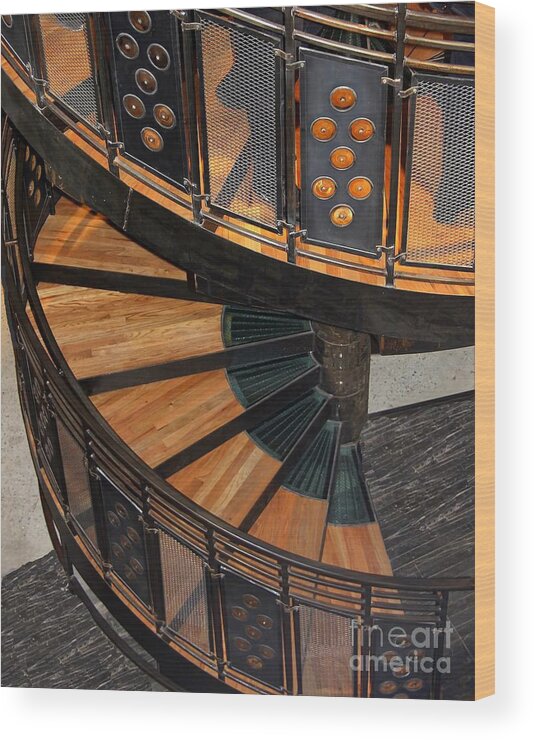 Abstract Wood Print featuring the photograph Helix II by Jody Frankel