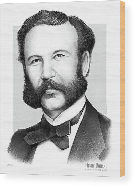 Henry Dunant Wood Print featuring the photograph Henry Dunant by Greg Joens
