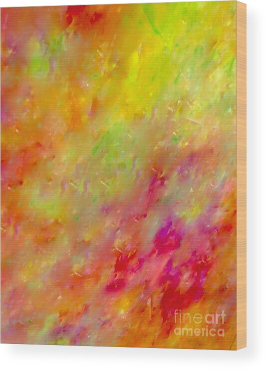 Painting-abstract Acrylic Wood Print featuring the painting High On Love					 by Catalina Walker