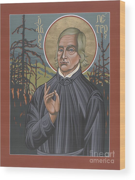 Holy Missionary Peter De Smet Wood Print featuring the painting Holy Missionary Peter De Smet 207 by William Hart McNichols