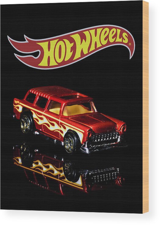 '55 Chevy Nomad Wood Print featuring the photograph Hot Wheels '55 Chevy Nomad 2 by James Sage