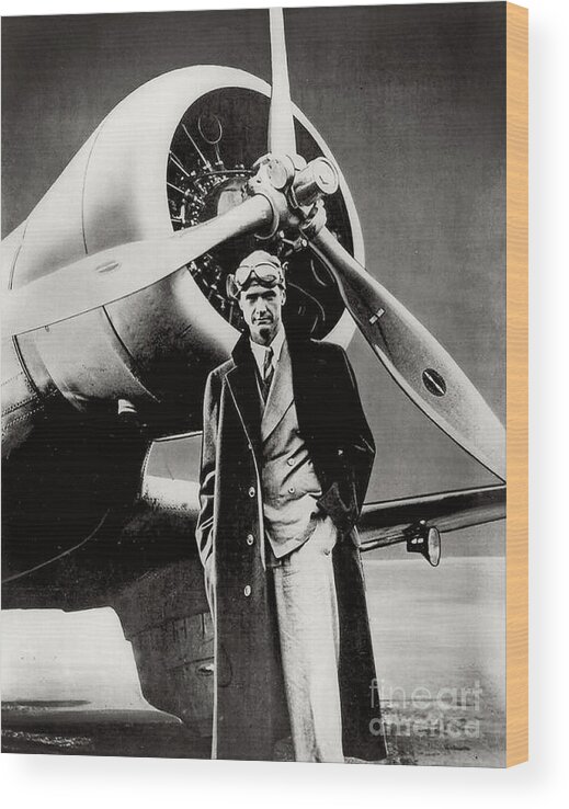 Howard Hughes Wood Print featuring the photograph Howard Hughes - American Aviator by Doc Braham