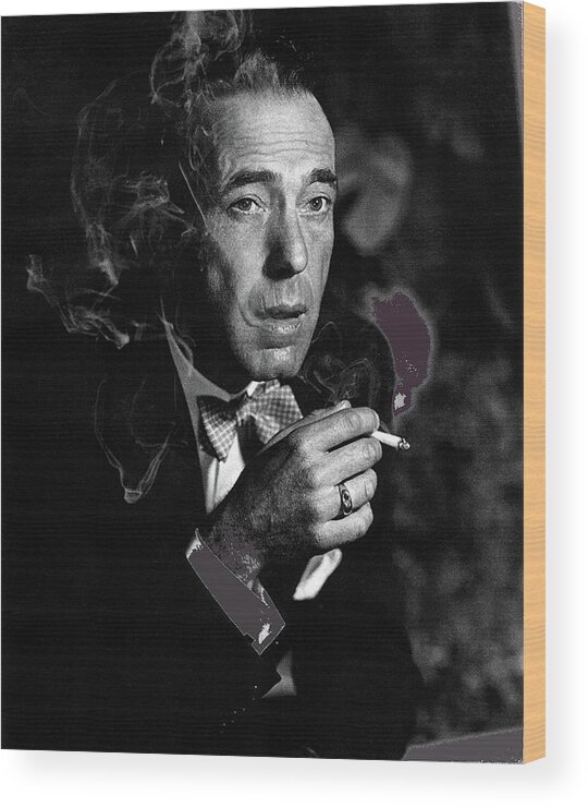 Humphrey Bogart Portrait #2 Circa 1954-2014 Wood Print featuring the photograph Humphrey Bogart Portrait #2 Circa 1954-2014 by David Lee Guss