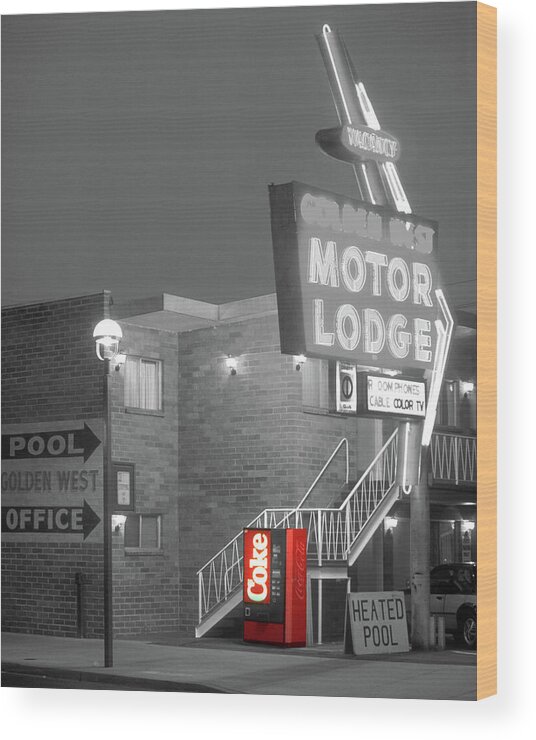 Coca-cola Wood Print featuring the photograph I NEED A COKE, Coca-Cola Machine by Don Schimmel