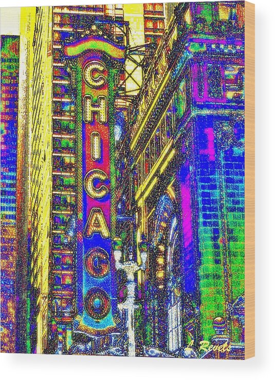 Chicago Wood Print featuring the photograph Iconic Chicago by Leslie Revels