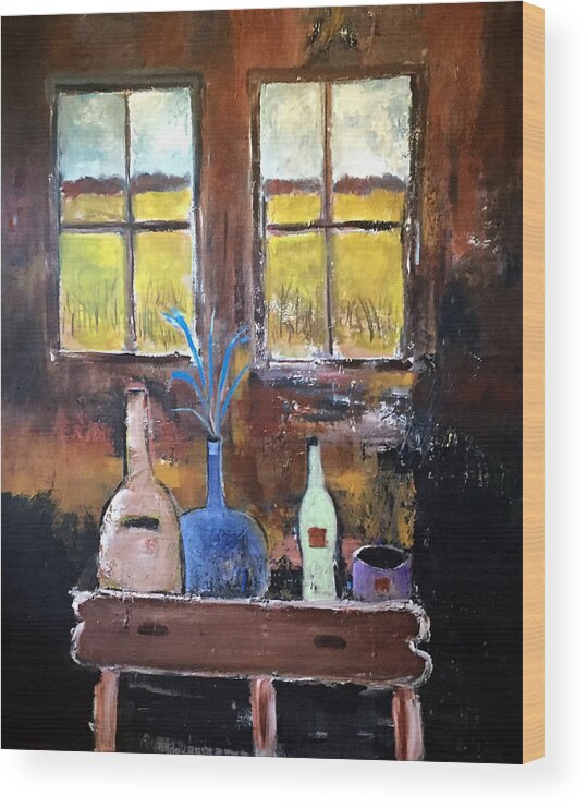 Barn Wood Print featuring the painting Imaginary Interior by Dennis Ellman