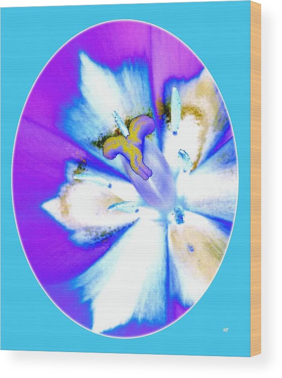 Inner Tulip Abstract 1 Wood Print featuring the digital art Inner Tulip Abstract 1 by Will Borden